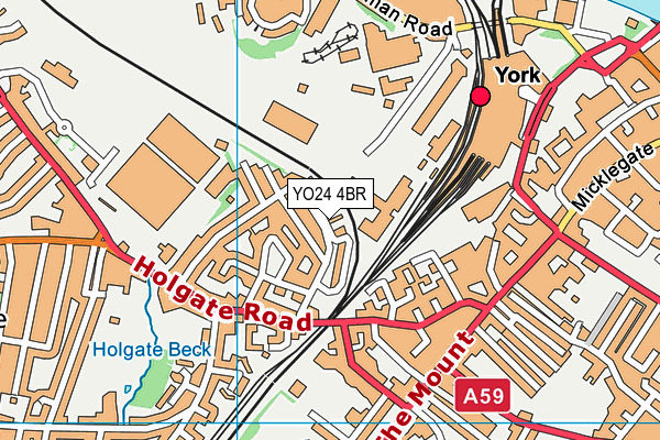 YO24 4BR map - OS VectorMap District (Ordnance Survey)