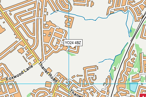 YO24 4BZ map - OS VectorMap District (Ordnance Survey)