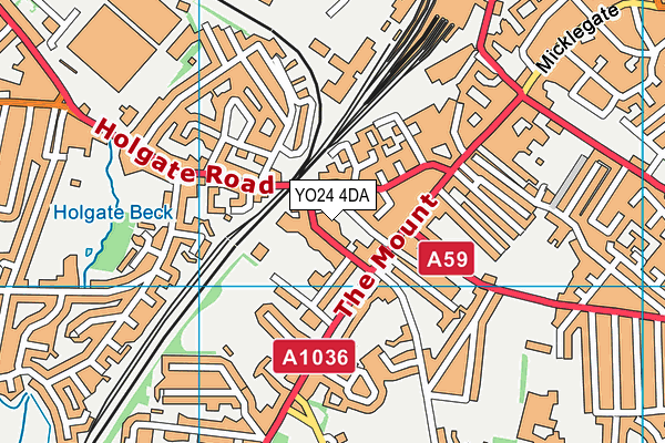 YO24 4DA map - OS VectorMap District (Ordnance Survey)