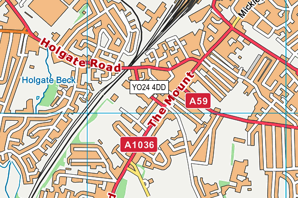 The Mount School (York) map (YO24 4DD) - OS VectorMap District (Ordnance Survey)
