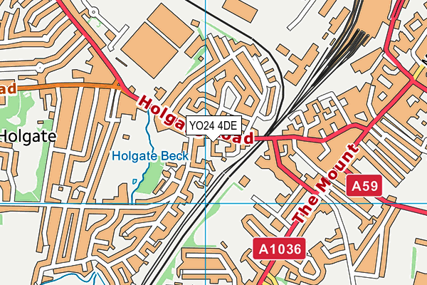 YO24 4DE map - OS VectorMap District (Ordnance Survey)