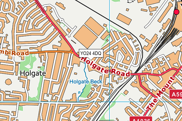 YO24 4DQ map - OS VectorMap District (Ordnance Survey)