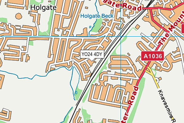 YO24 4DY map - OS VectorMap District (Ordnance Survey)