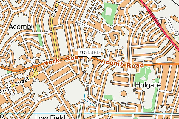 YO24 4HD map - OS VectorMap District (Ordnance Survey)