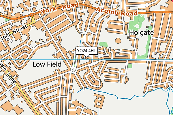 YO24 4HL map - OS VectorMap District (Ordnance Survey)