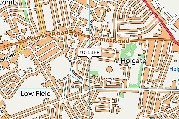 YO24 4HP map - OS VectorMap District (Ordnance Survey)