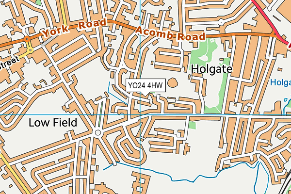 YO24 4HW map - OS VectorMap District (Ordnance Survey)