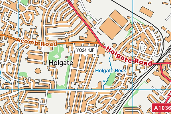 YO24 4JF map - OS VectorMap District (Ordnance Survey)