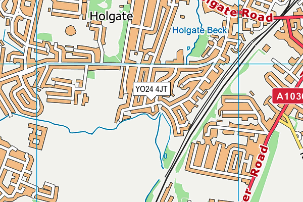 YO24 4JT map - OS VectorMap District (Ordnance Survey)