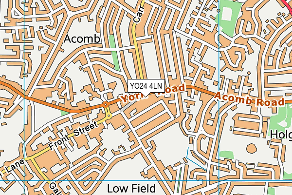 YO24 4LN map - OS VectorMap District (Ordnance Survey)