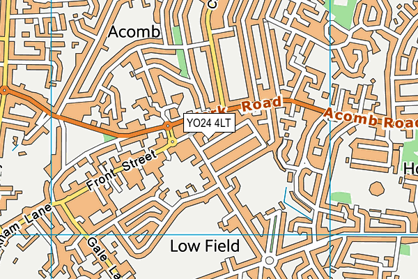 YO24 4LT map - OS VectorMap District (Ordnance Survey)