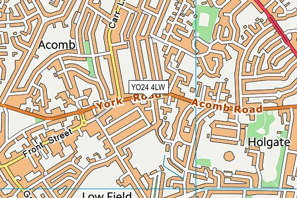 YO24 4LW map - OS VectorMap District (Ordnance Survey)