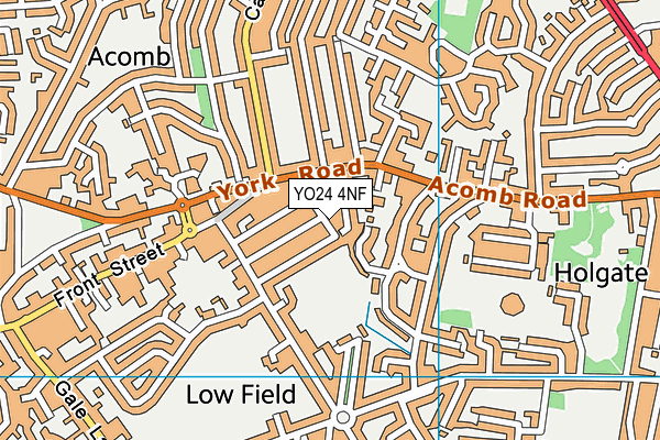 YO24 4NF map - OS VectorMap District (Ordnance Survey)