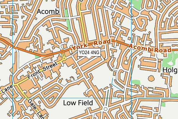 YO24 4NG map - OS VectorMap District (Ordnance Survey)