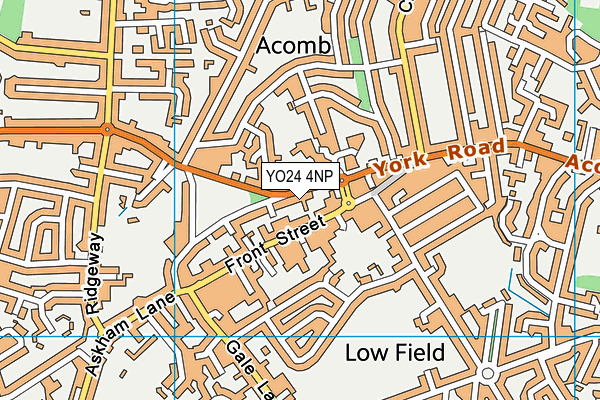 YO24 4NP map - OS VectorMap District (Ordnance Survey)