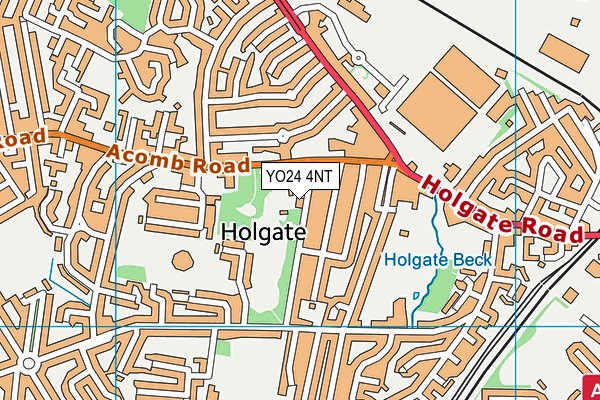 Holgate Working Mens Club map (YO24 4NT) - OS VectorMap District (Ordnance Survey)