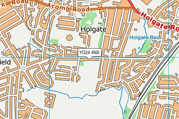 YO24 4NX map - OS VectorMap District (Ordnance Survey)