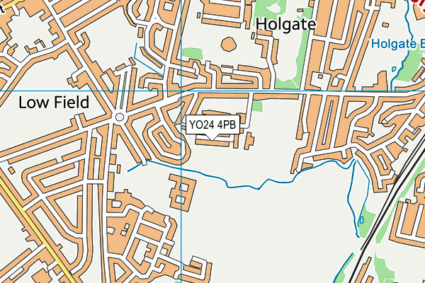 YO24 4PB map - OS VectorMap District (Ordnance Survey)