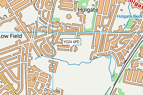 YO24 4PD map - OS VectorMap District (Ordnance Survey)