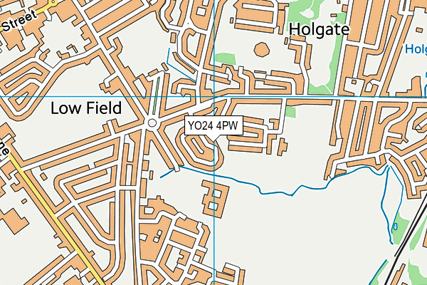 YO24 4PW map - OS VectorMap District (Ordnance Survey)