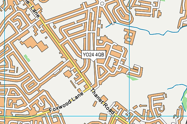 YO24 4QB map - OS VectorMap District (Ordnance Survey)