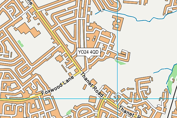 YO24 4QD map - OS VectorMap District (Ordnance Survey)