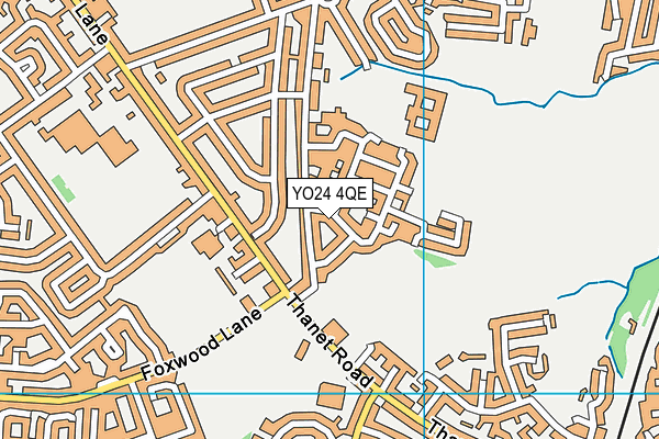 YO24 4QE map - OS VectorMap District (Ordnance Survey)