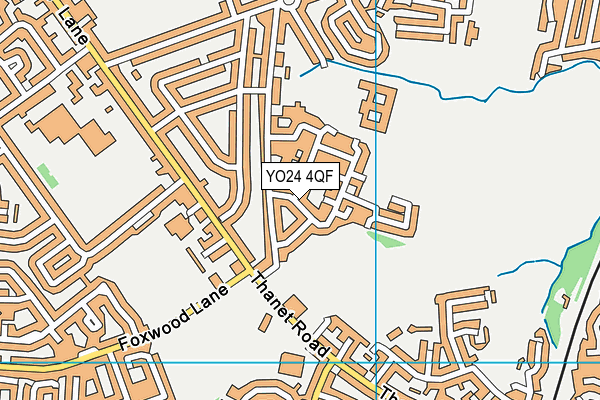 YO24 4QF map - OS VectorMap District (Ordnance Survey)