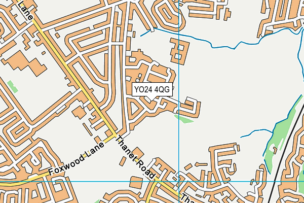 YO24 4QG map - OS VectorMap District (Ordnance Survey)