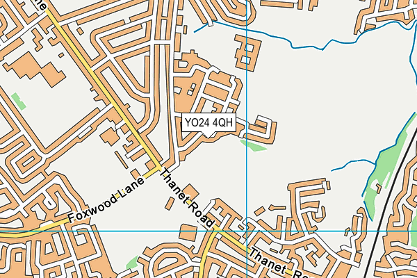 YO24 4QH map - OS VectorMap District (Ordnance Survey)