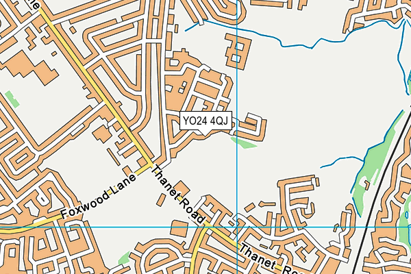 YO24 4QJ map - OS VectorMap District (Ordnance Survey)