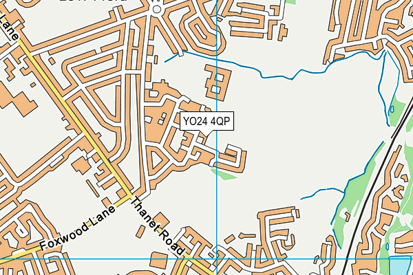 YO24 4QP map - OS VectorMap District (Ordnance Survey)