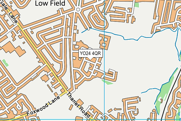 YO24 4QR map - OS VectorMap District (Ordnance Survey)