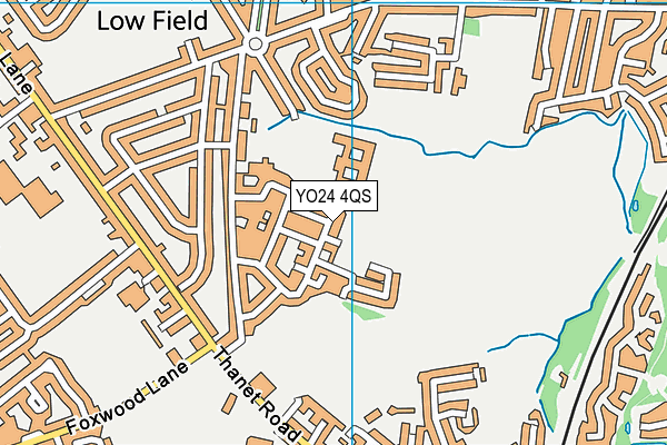 YO24 4QS map - OS VectorMap District (Ordnance Survey)