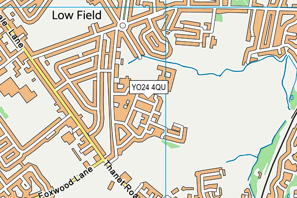 YO24 4QU map - OS VectorMap District (Ordnance Survey)