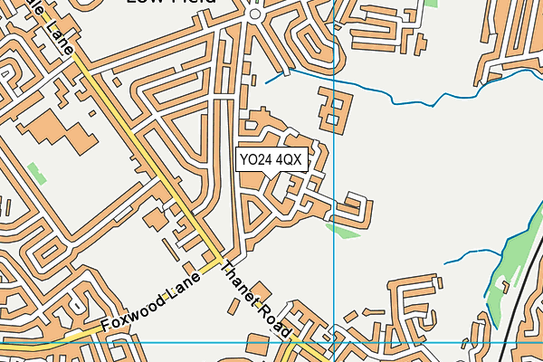 YO24 4QX map - OS VectorMap District (Ordnance Survey)