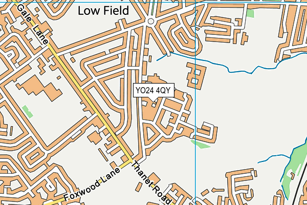 YO24 4QY map - OS VectorMap District (Ordnance Survey)