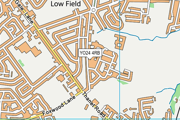 YO24 4RB map - OS VectorMap District (Ordnance Survey)