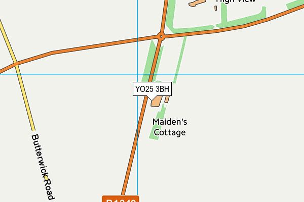 YO25 3BH map - OS VectorMap District (Ordnance Survey)