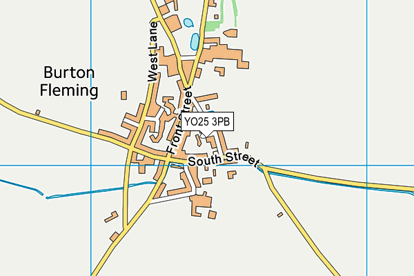 YO25 3PB map - OS VectorMap District (Ordnance Survey)