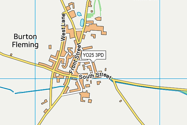 YO25 3PD map - OS VectorMap District (Ordnance Survey)
