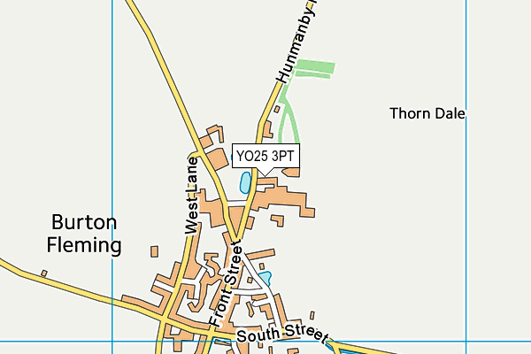 YO25 3PT map - OS VectorMap District (Ordnance Survey)