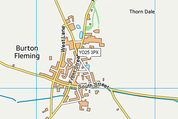 YO25 3PX map - OS VectorMap District (Ordnance Survey)