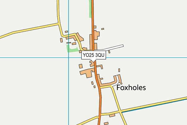 YO25 3QU map - OS VectorMap District (Ordnance Survey)