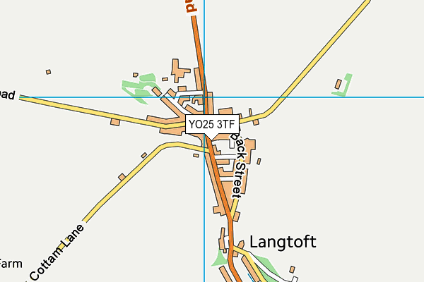 YO25 3TF map - OS VectorMap District (Ordnance Survey)