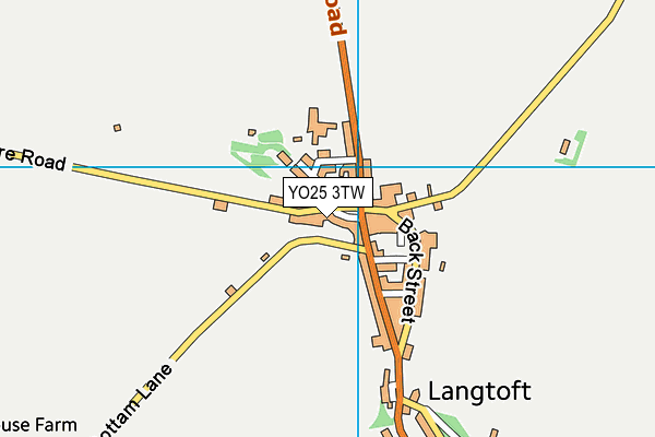 YO25 3TW map - OS VectorMap District (Ordnance Survey)