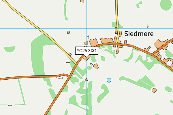 YO25 3XG map - OS VectorMap District (Ordnance Survey)