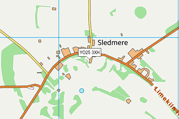 YO25 3XH map - OS VectorMap District (Ordnance Survey)