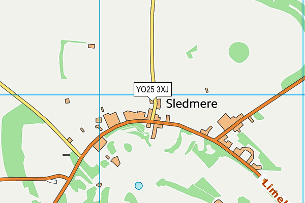 YO25 3XJ map - OS VectorMap District (Ordnance Survey)