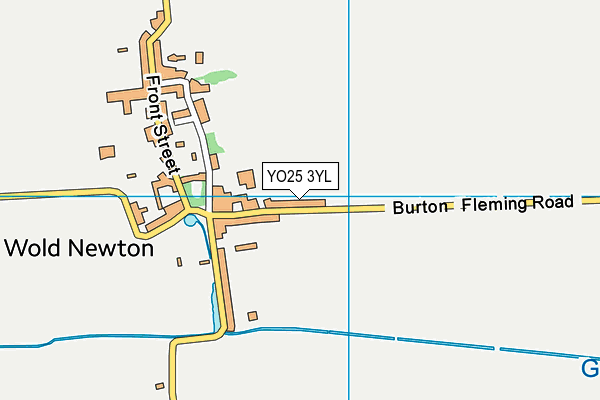 Wold Newton Cricket Club map (YO25 3YL) - OS VectorMap District (Ordnance Survey)